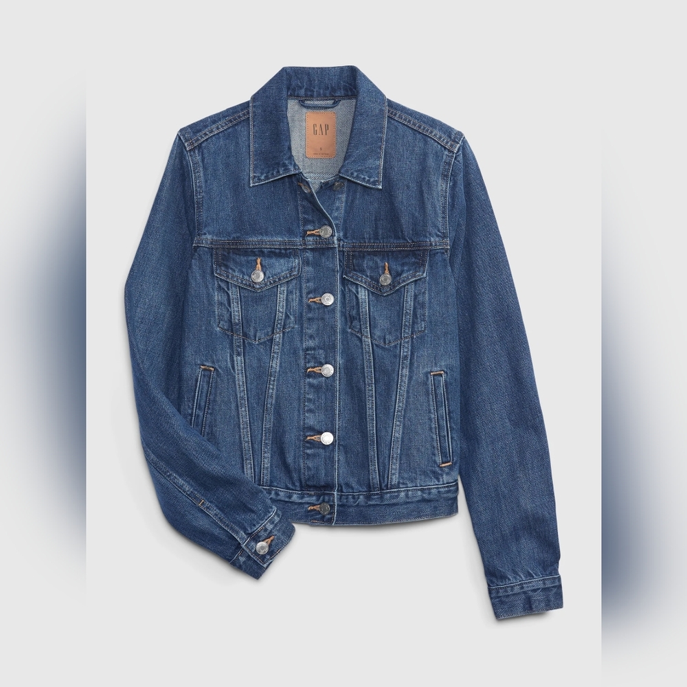 Gap Icon Denim Jacket with Washwell, Size S, Color Grey Wash